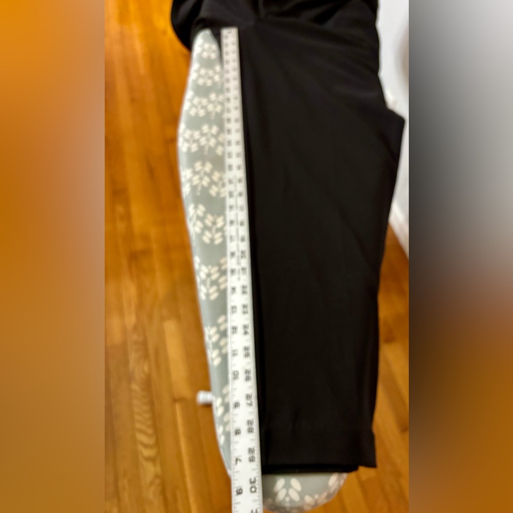 Anne Klein WOMENS Dress Pants Stretch Black  Straight Leg  SIZE 14 Gold Logo Bar - Picture 11 of 14